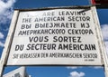 Picture of the former Checkpoint Charlie in the german capital city of Berlin