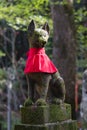 Fox statue at Fushimi Inari Shrine, Kyoto District, Japan Royalty Free Stock Photo