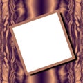 Abstract metallic copper background with picture frame Royalty Free Stock Photo