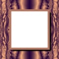 Abstract metallic copper background with picture frame Royalty Free Stock Photo