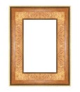 Picture frame ancient vintage isolated on white