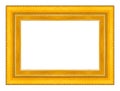 Picture frame gold isolated on white background. Royalty Free Stock Photo