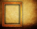 Picture frame on grunge wall Royalty Free Stock Photo