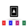 A picture in a frame multi color icon. Simple glyph, flat vector of theatre icons for ui and ux, website or mobile application Royalty Free Stock Photo