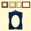 Picture frame museum interior exhibition decorative vector photo art gallery on vintage antique decoration wall.