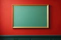 Picture frame on red paint wall Royalty Free Stock Photo
