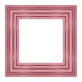 Picture frame wooden Carved pattern isolated on a white backgrou Royalty Free Stock Photo