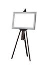 Picture frame with wooden easel isolated Royalty Free Stock Photo