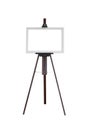 Picture frame with wooden easel isolated Royalty Free Stock Photo