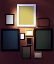 Picture frames mockup background Royalty Free Stock Photo