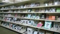 Picture frames on shelves selling at store