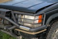 Head light on old car Jeep Grand Cherokee Royalty Free Stock Photo