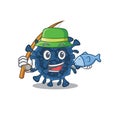 A Picture of funny Fishing decacovirus design