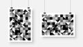 Picture with geometric trendy pattern, Bauhaus style. Modern background, simple elements. Retro texture, basic geometric Royalty Free Stock Photo