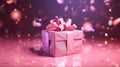 Pink sparkle gift and material picture