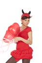 Picture of a girl in a devil costume Royalty Free Stock Photo