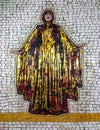 Glass mosaic mural by noted artist Nancy Spero Royalty Free Stock Photo