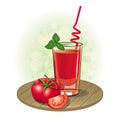 Picture a glass of tomato juice and tomato