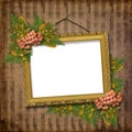 Picture gold frame with a decorative pattern