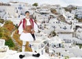 Greek Traditional costume in Santorini Greece