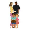 Picture of a happy family. Vector illustration