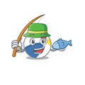 A Picture of happy Fishing beach ball design