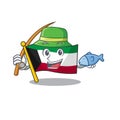 A Picture of happy Fishing flag kuwait design