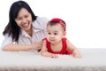Picture of happy mother with adorable baby Royalty Free Stock Photo