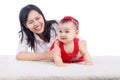 Picture of happy mother with adorable baby Royalty Free Stock Photo