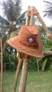 Hat with world scouts logo