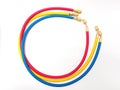 Picture of high pressure multi color hose with brass connector