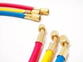 Picture of high pressure multi color hose with brass connector