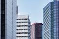 high rise buildings with blue sky in Tokyo, Japan Royalty Free Stock Photo