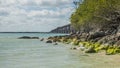 Picture of highway bridge from Sandspur Beach on Florida Keys in spring during daytime Royalty Free Stock Photo