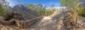 Picture of the historic ball court in the Mexican Inca city of Coba on the Yucatan Peninsula