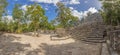 Picture of a historic pyramid in the Mexican Inca city of Coba on the Yucatan Peninsula