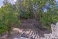 Picture of a historic pyramid in the Mexican Inca city of Coba on the Yucatan Peninsula