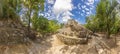 Picture of a historic pyramid in the Mexican Inca city of Coba on the Yucatan Peninsula