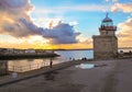 Howth Lighthouse at Sunset, Dublin, Ireland Royalty Free Stock Photo