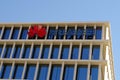 Picture of Huawei facade, the famous Chinese mobile phone manufacturer who faces many problems with the American state.