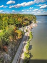 Hudson River in the fall Royalty Free Stock Photo