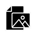 Picture vector glyph flat icon Royalty Free Stock Photo