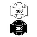 360 picture icon on white background. panorama view mode. 360 degree panorama sign. flat style Royalty Free Stock Photo