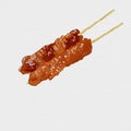 Picture of Illustration of Typical Foods Indonesia Sate Chicken