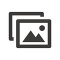 Picture, image file black vector icon