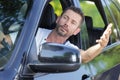 Picture impatient male driver Royalty Free Stock Photo