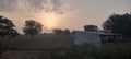 Picture of Indian village sun rise morning time Royalty Free Stock Photo