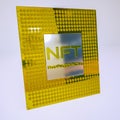 Picture with the inscription nft on a white background. crypto map concept. 3d render illustration Royalty Free Stock Photo