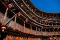 Picture Inside of the biggest Tulou, Fujian, China Royalty Free Stock Photo