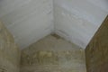 A picture from inside the tomb of King Khafre inside his pyramid, one of the great historical pyramids of Giza, one of the Seven Royalty Free Stock Photo